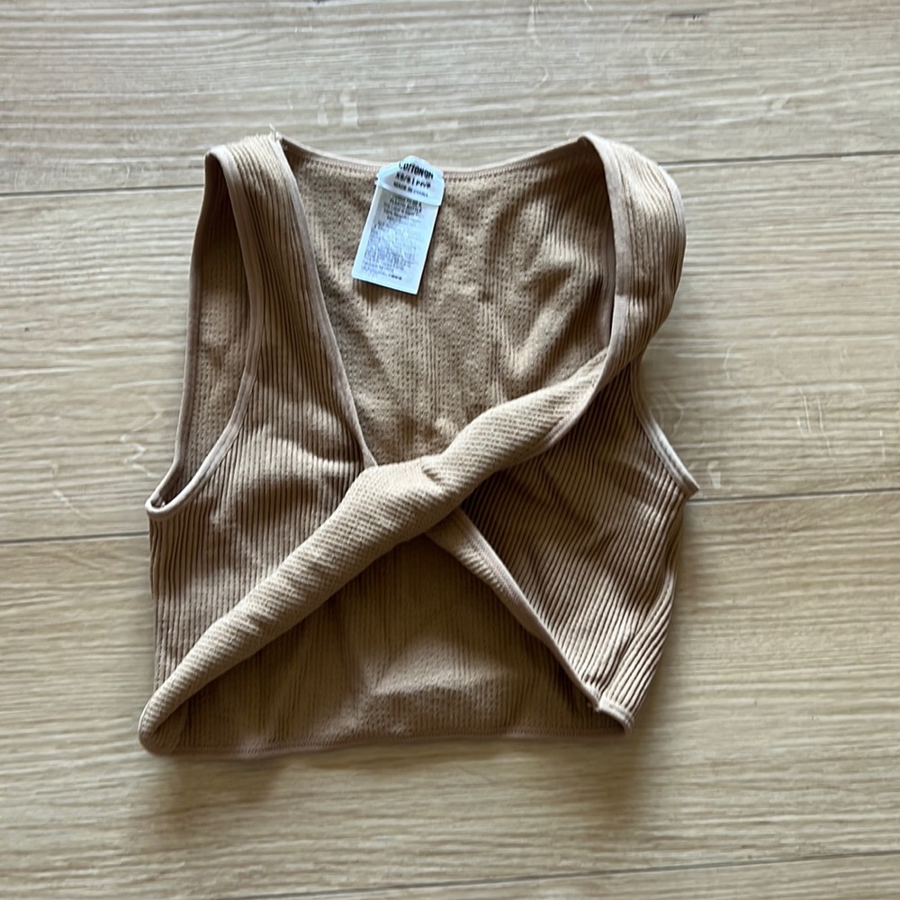 Cotton-On scrunch in the middle Brown Women's top